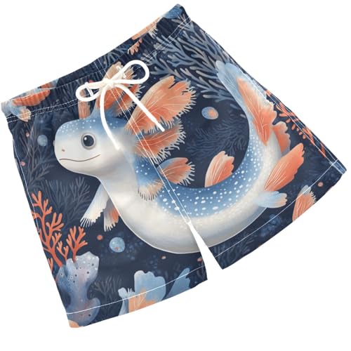 Pigsaly Boys' Swim Board Shorts Adorable Pink Fish Boy's Swim Trunks Kids Swimwear 4T