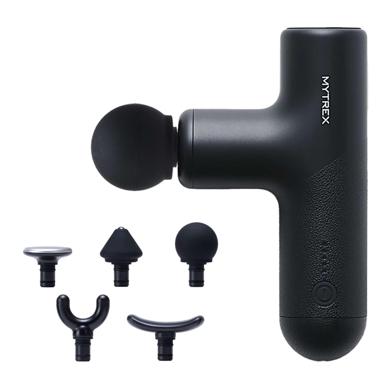 MYTREX Rebive Air Mini Pistola Massaggiante Muscolare per Corpo con 5 Livelli di Intensità di Vibrazione e 5 Testine Intercambiabili | Dispositivo Elettrico Professionale per Sollievo Muscolare | 5 testine intercambiabili per corpo e viso, design ultraleg