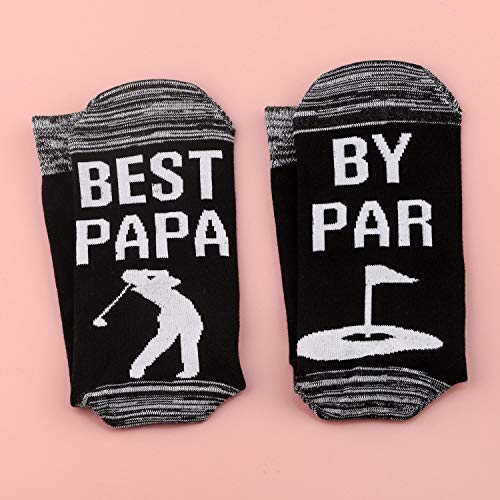LEVLO Papa Golf Gift Best Papa Golf Socks Best Papa By Par Cotton Socks Father’s Day Dad Men Birthday Gift4