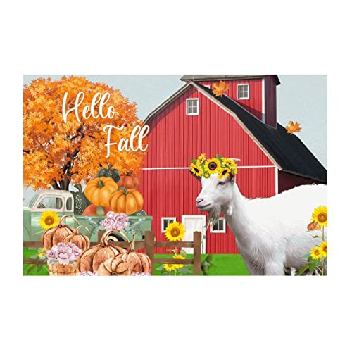 Hello Fall Mural Decals Quotes Harvest Truck Autumn Sheep Goats Wall Sticker Vinyl Mural Decals Quotes For Bedroom Party Home Wall Decor #TOP6