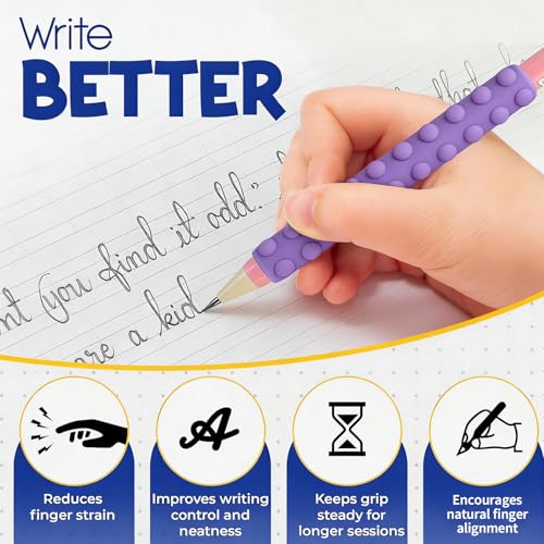 Lot De 4 Crayons Filetés Anti-Stress Pour TDAH - Stylo Décompression Écrou Bois - Enfants & Adultes