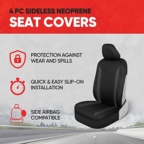 Image of Motor Trend (2) Car Seat Covers for Front Seats with (2) Trimmable Car Floor Mats - Universal Fit Auto Accessories for Cars, Trucks, SUVs, Vans - Interior Protection and Vehicle Interior Shield Combo