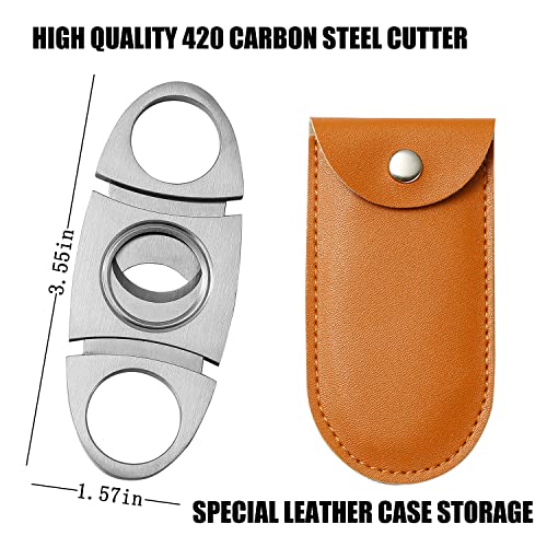 Haillai Triple Jet Flame Torch Lighter And Cutter Set, Butane Lighter With Punch And Holder Function, Refillable And Adjustable Windproof Lighter With Adjustment Tools, Silver(Sold Without Gas) #TOP4