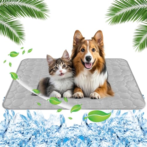 Yegookay Kühldecke Katze Kühlmatte für Kaninchen 70×55cm Kühlkissen Hund Hunde Kühlende Hundehütte Kühl Unterlage Bett Kältematte für Hunde...