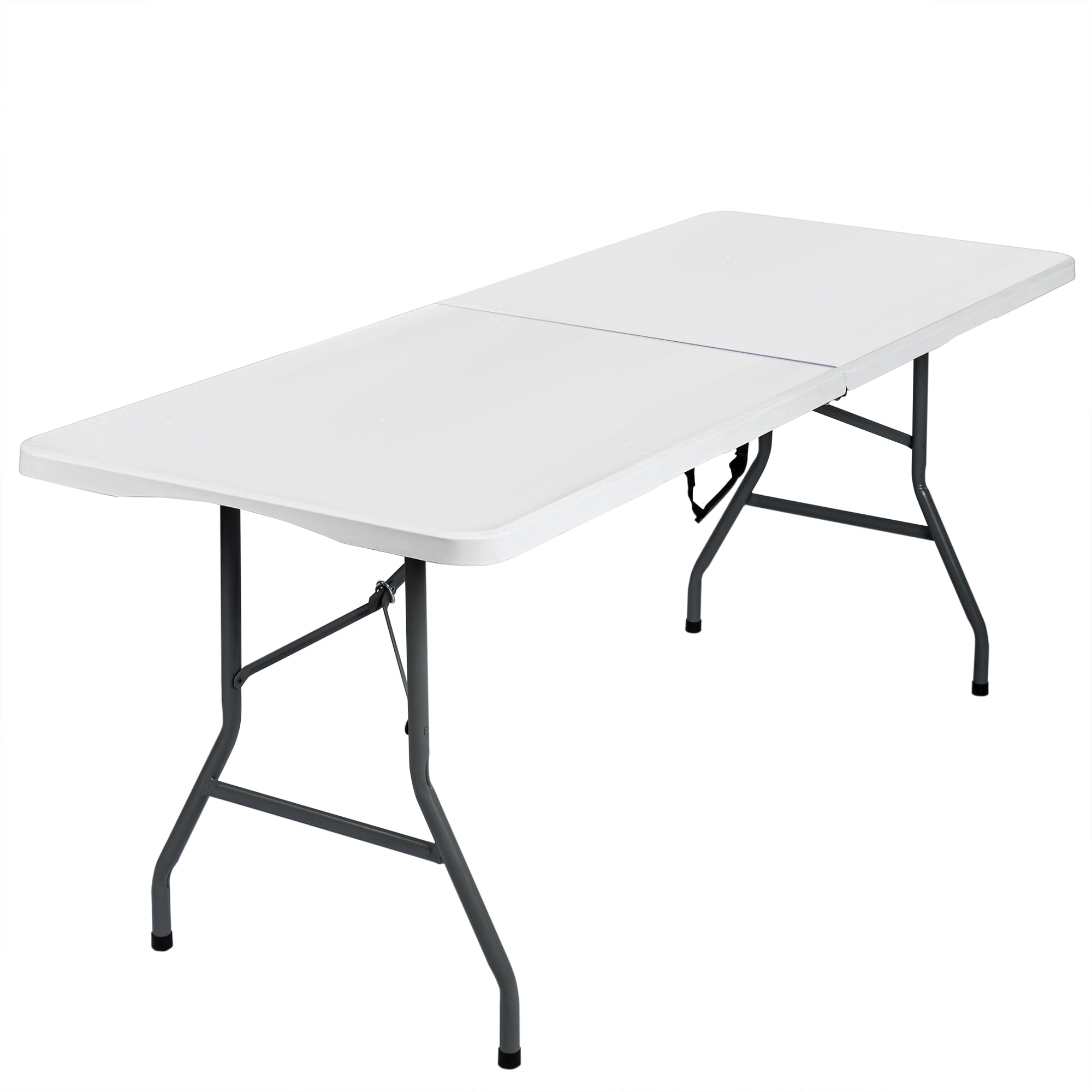 Mesa plegable camping portátil, jardín, catering. Auxiliar y Rectangular 122x61cm. Hasta 120kg de carga. Para exterior e interior. Ideal para 4 personas. Eventos, oficina, estudio, reuniones. Blanca — view 9