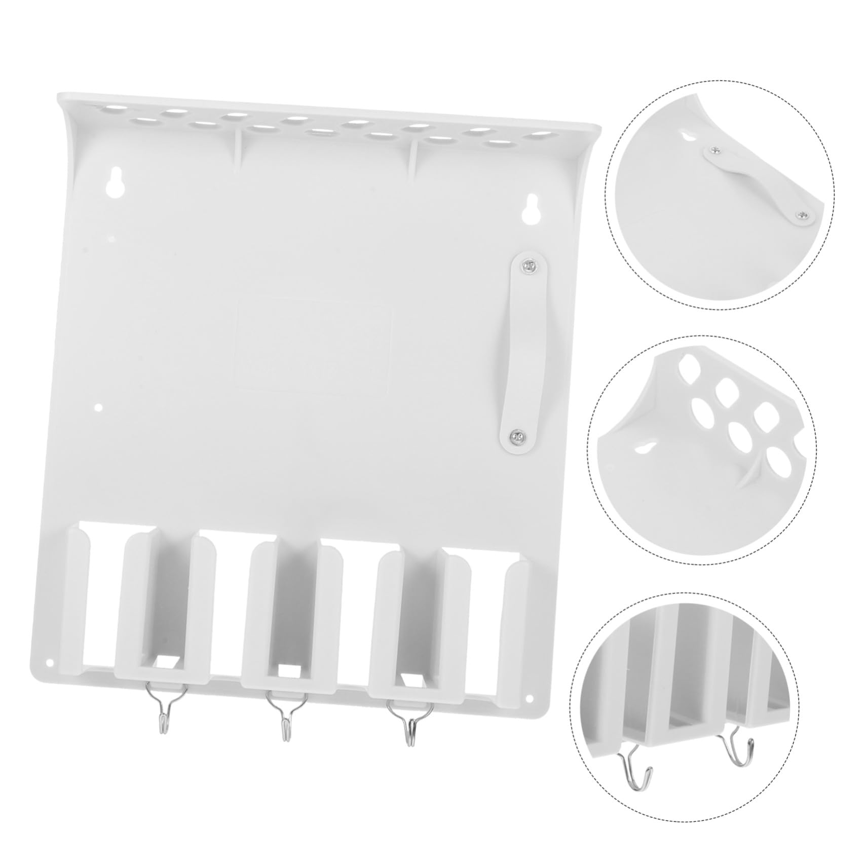SOLUSTRE Soporte de Cortapelos Montado Pared Organizador de Herramientas de Peluquería para Cortadora Cepillos y Tijeras Rack de Almacenamiento para Salón
