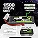 OVONIC 2S Lipo Battery 50C 1500mAh 7.4V Lipo Battery with Dean-Style T Connector for RC Airplane Helicopter Quadcopter FPV Racing Drone