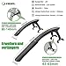 RBRL Bike Fender Set, Quick Release Bike fenders for Gravel and Road Bike, Adjustable Bicycle Fenders 28'', Full Cover Thicken & Widen, Front and Rear Mud Guard for Tire Width: 28-45mm