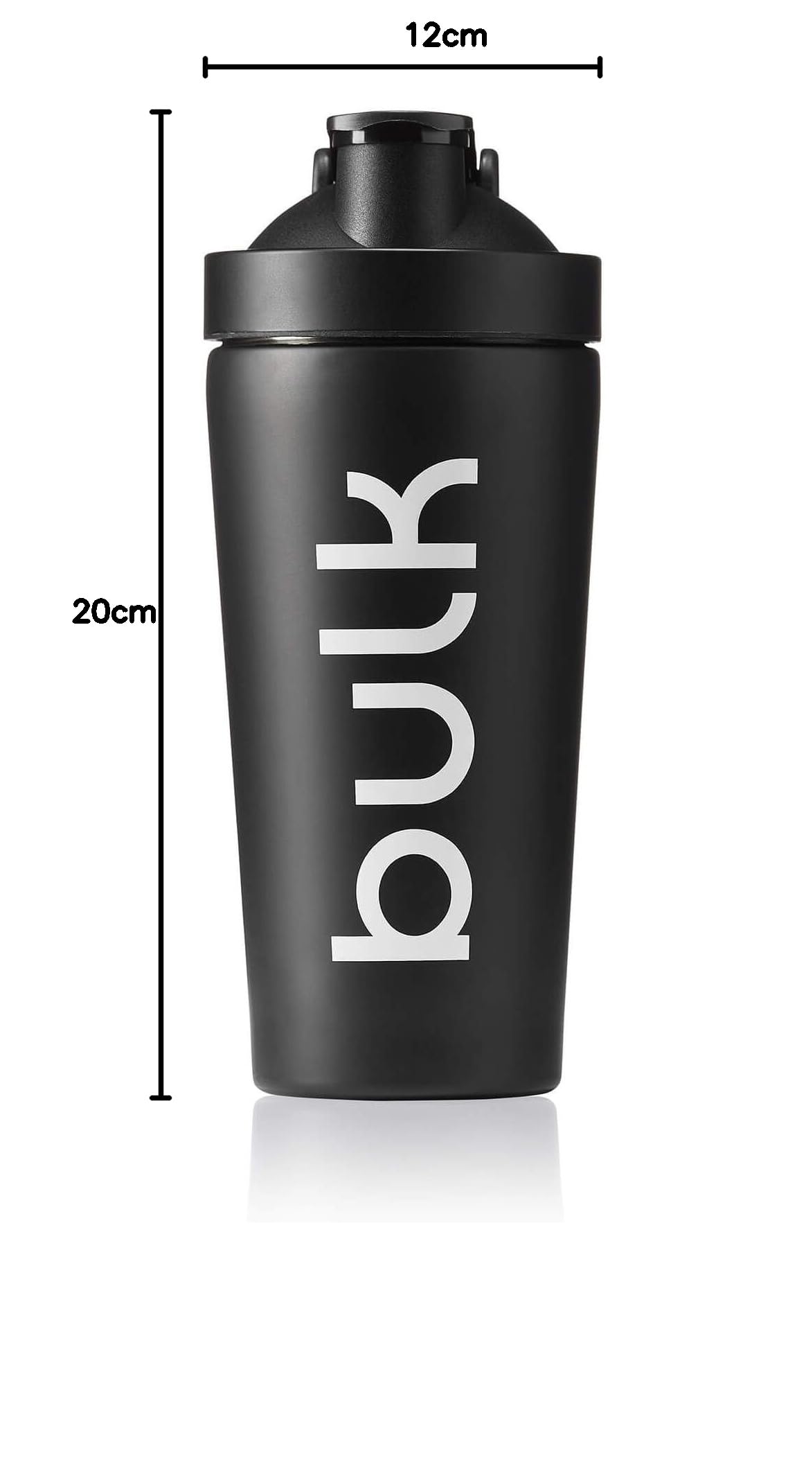 Ice Shaker Bottiglia shaker isolata in acciaio inox, 1020 ml, nera, fredda per oltre 30 ore, tazza termica con agitatore a vite, bottiglia inodore per frullati proteici, acqua, frullati, cocktail