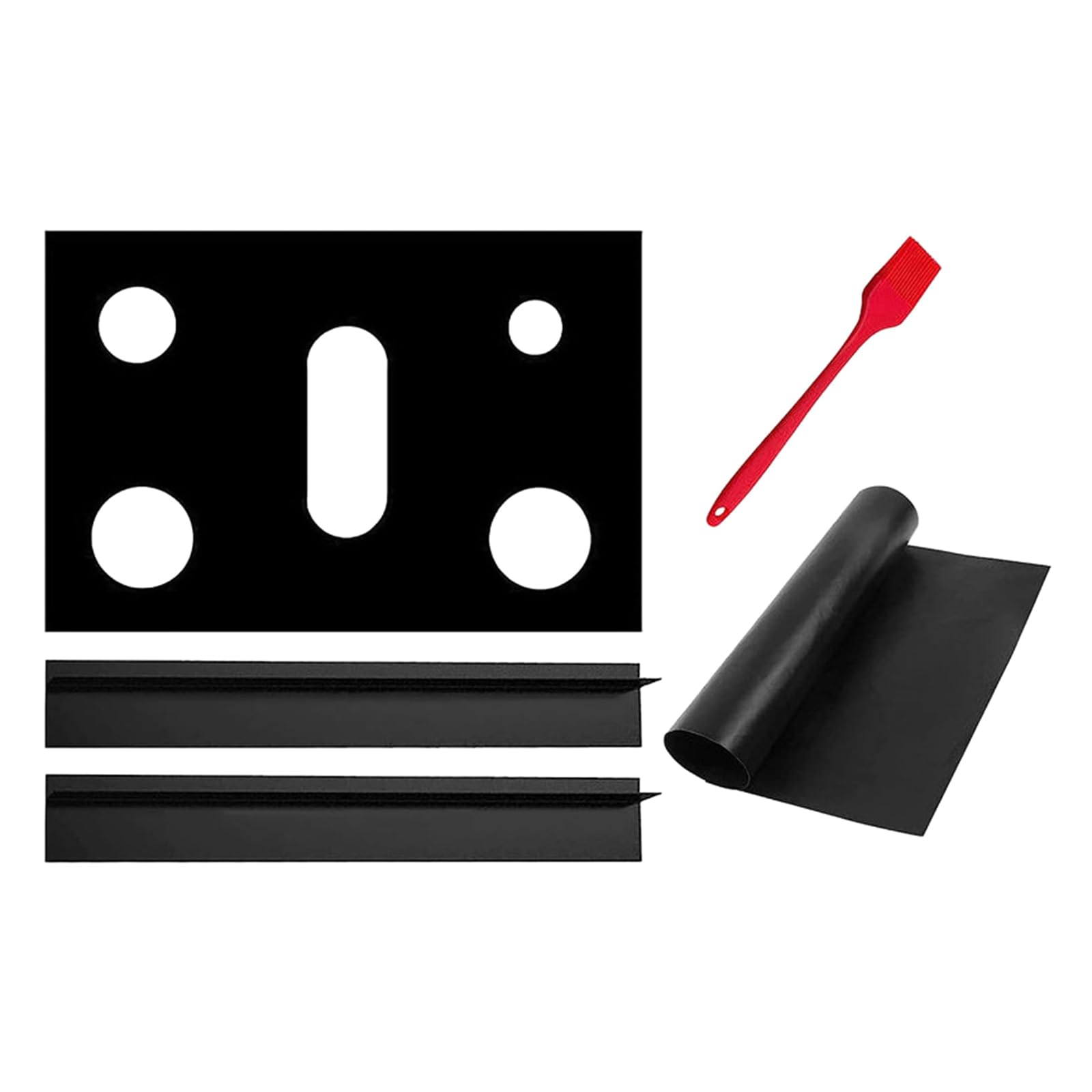 Xjdzineq Temperature Resistant Kitchen Ranges Splatter Guard 5-Hole Stove Pad Nonstick Stovetop Protector Liner Splatter Guard