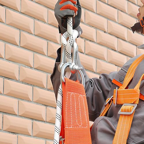 6 Stück M8 Edelstahl Schraube Schäkel Cosswe 304 D Ring Schäkel sperren Schäkel gerade Kurze D Schäkel Edelstahl, für Takelage Stahlseil Kordeln Ketten Schäkel