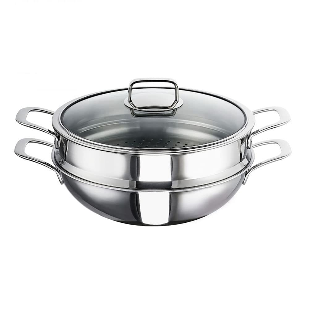 Schulte-Ufer Wok-Set Skagen, 9672-32, Edelstahl, 32 cm