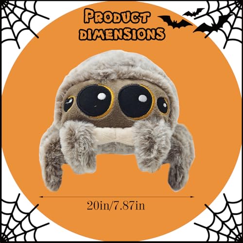 GUOYOU Niedliches Cartoon Spinne Kuscheltier Flauschiges Heimdekoration 20 cm Weiche und Realistische Halloween Plüschtier mit Großen Augen Stofftier Geschenk für Erwachsene Und Kinder