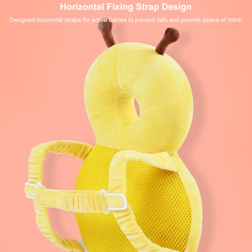 Protection de Tête pour Bébé, Coussin de Protection de Tête, Coussin de sac à dos Réglable et Respirant pour Tout-petits, Protège-dos pour Bébé de 4 à 24 Mois Marcher en Rampant