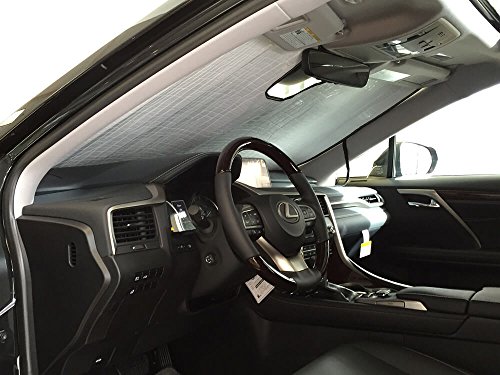 HeatShield, The Original Windshield Sun Shade, Custom-Fit for Lexus RX350 SUV w/Sensor 2016, 2017, 2018, 2019, 2020, 2021, 2022 Silver Series