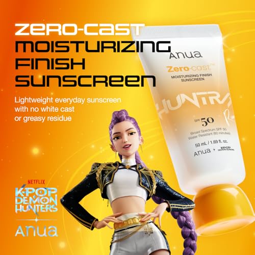 Anua SPF 50 Sunscreen 40% Off - Zero-Cast, Hyaluronic Acid