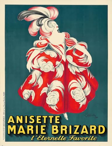 Affiche Anisette Marie Brizard (1928) de Leonetto Cappiello (18 x 24 cm)