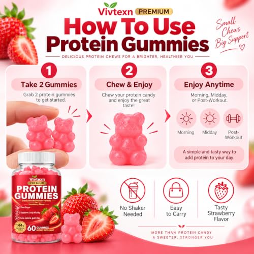Vivtexn Zero Sugar Protein Gummies