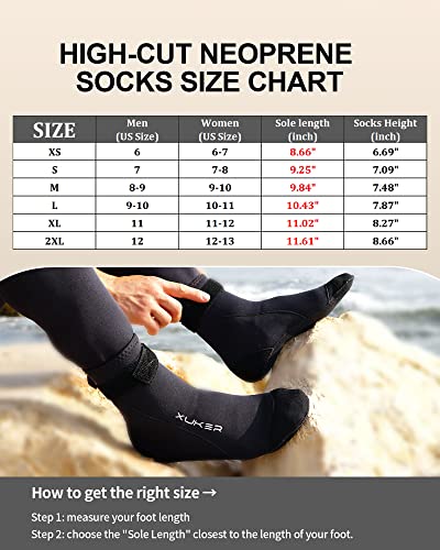 Xuker WS005 Neoprene Socks 3Mm, Sand Beach Volleyball Soccer Socks Water Shoes Diving Boots Men Women thumb #1
