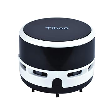 TikooTik Mini Crumb Vacuum Cleaner Desktop Vacuum Cleaner Portable Keyboard Sweeper Table Food Rubber Crumb Dust Remover Cleaner for Home, Office, Cars - No Battery Included