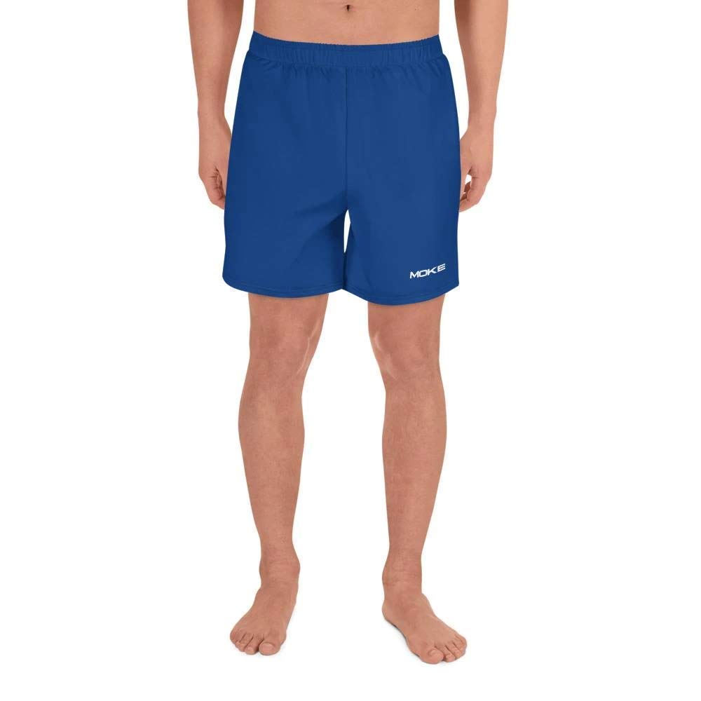 MOKE Blue Mens Athletic Long Shorts