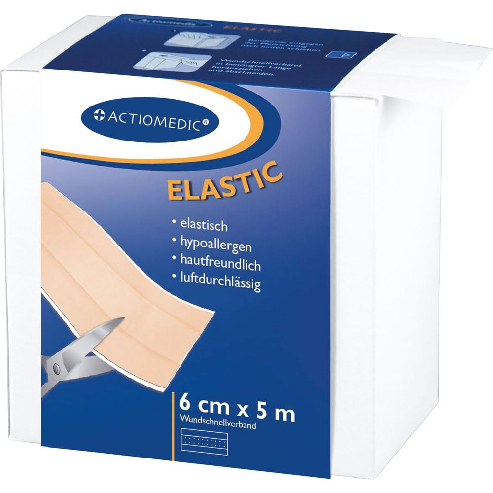 5 Stück Actiomedic Gramm Medical ACTIOMEDIC® ELASTIC Wundschnellverband, creme, L: 5m, B: 6cm