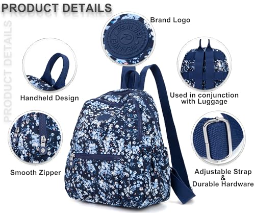 Image of Pealwel Mini Backpack Purse for Women,Small Nylon backpacks for Ladies Backpacks Women Anti Theft Travel Bag (Mini Rose)