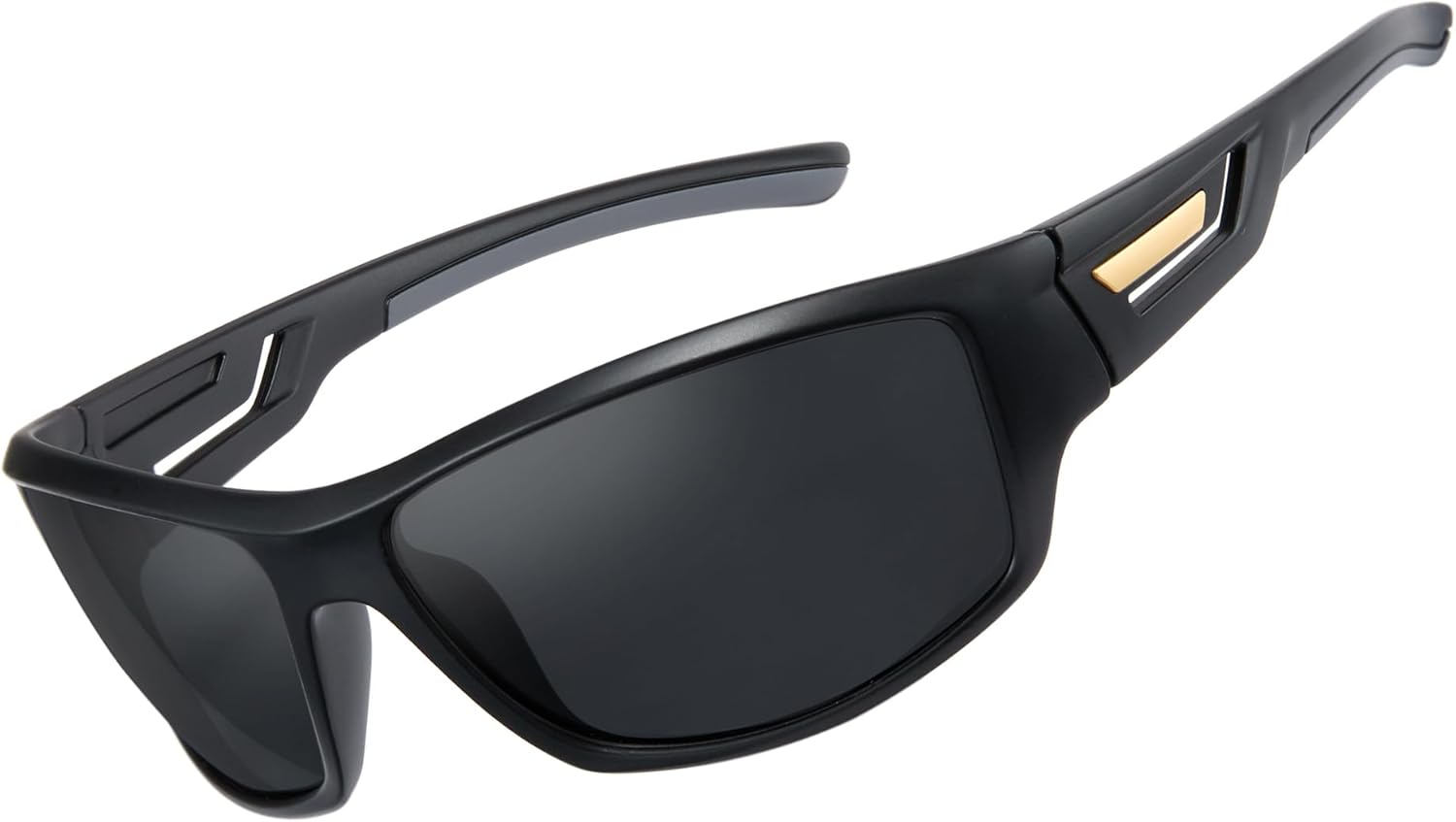 Sports Polarized Sunglasses Men Fishing Sunglasses See Fish in Water Wrap-around Glasses UV400