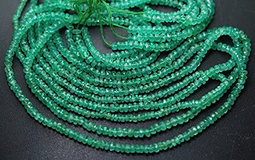 Émeraude de Colombie fil perles rondelles 2.5mm pour concevoir un cadeau d'anniversaire