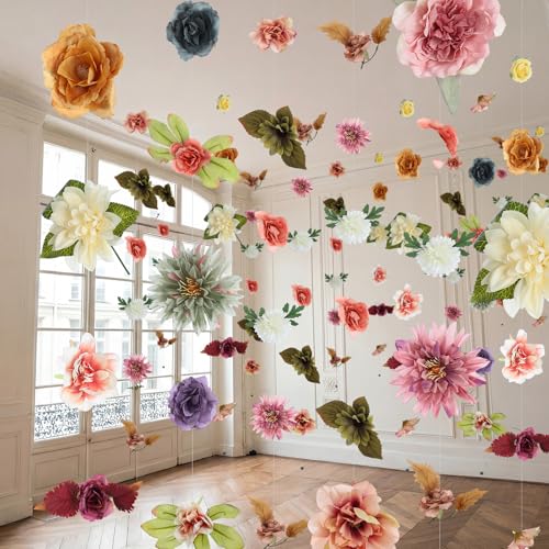 XunYee 6 Pcs 35.4 ft Flower Garlands Artificial...