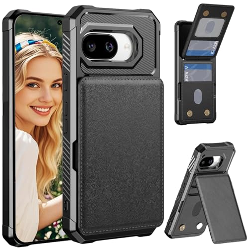 Ysnzaq Google Pixel 10A�p �P�[�X �E�H���b�g �J�[�h�z���_�[�t�� (�J�[�h4��)�APU���U�[ �}�O�l�b�g�J�� �L�b�N�X�^���h �t���b�v �ی�P�[�X Google 10a�p - ZM �u���b�N