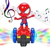 Tosiker Dancing Spider Robot, 360°Rotating Interactive Electric Car with Colorful Flashing Lights, Musical Interactive Educational Birthday Gift