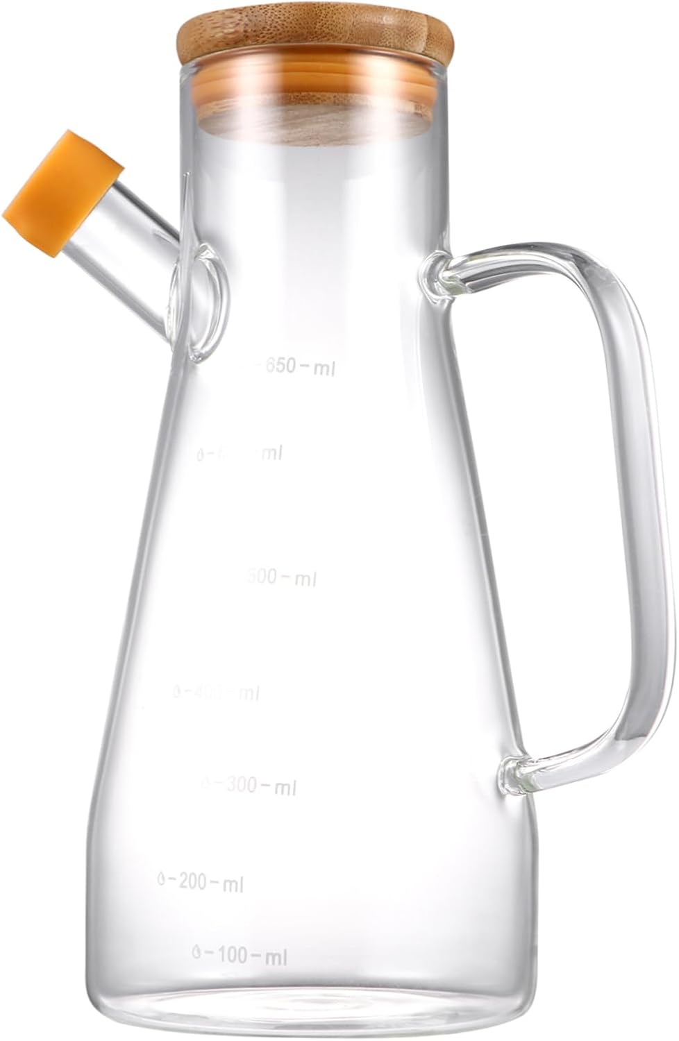 LIFKOME 1pc Glass Oil Dispenser Oil Sprayer and Pourer Ghee Container Side Leakage Bottle Kitchen Bottle