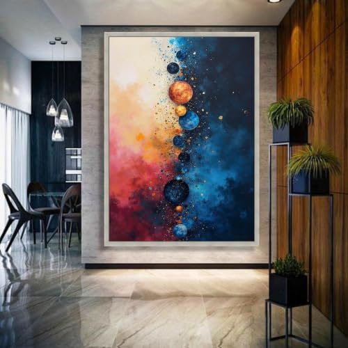 Pósteres abstractos de planetas con impresión artística de alta definición 4