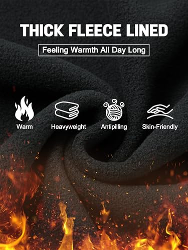 Tapata Men's Fleece Lined Corduroy Cargo Pants Regular/Long/Tall Heavyweight Baggy Sweatpants Casual Elastic Waist Slacks3