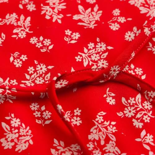 Robe sans manches robe courte été imprimée douce style américain AS2