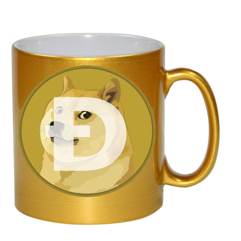Dogecoin 11 Ounce Gold Ceramic Coffee Mug Tea Cup By | Desertcart Guyana