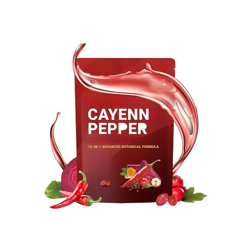 Pimienta de Cayena, adecuada para hombres y mujeres, para la salud inmune y general, para uso natural