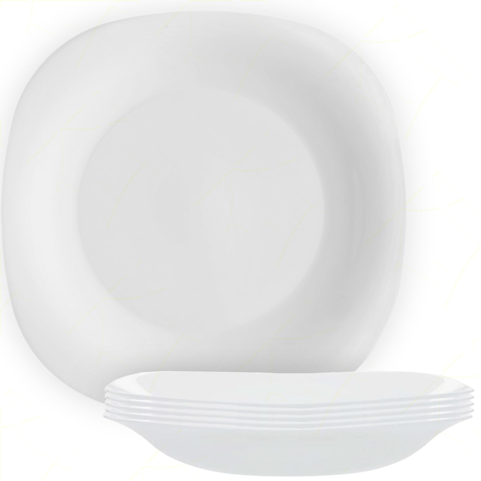 Piatti Fondi Opaline Bormioli Rocco - Set Da 6, Bianco, 23.5 Cm, Per Uso Quotidiano - Foto 14