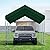 Vanteriam 10'x20' Upgraded Carport Replacement Top Canopy Cover for Car Garage Shelter Tent Party Tent with Ball Bungees Green (Only Top Cover, Frame is not Included)