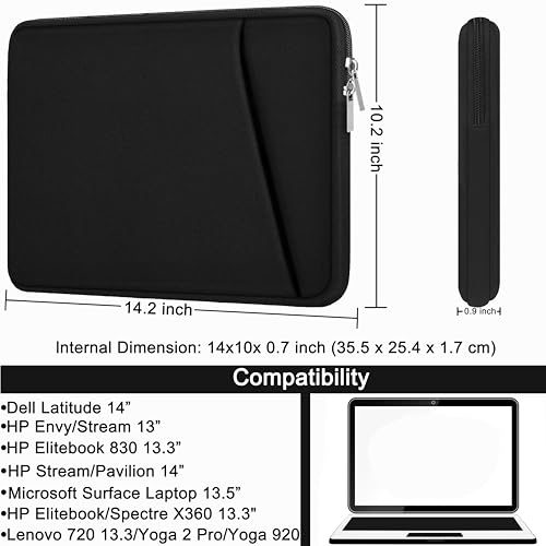 Image of Laptop Sleeve 14 inch, Durable Carrying Bag Shockproof Protective Case
