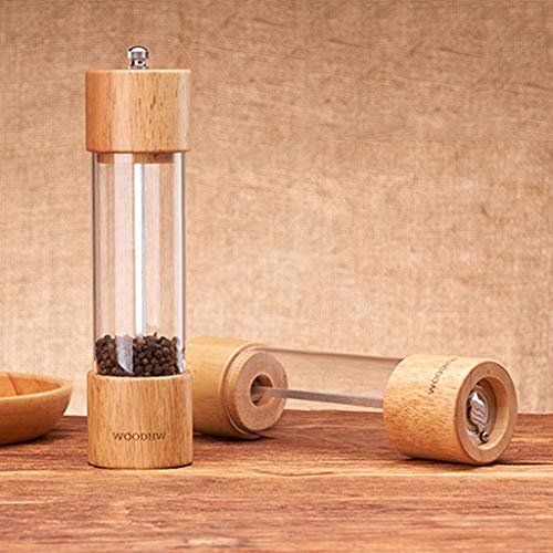 Moedor manual de madeira de sal e pimenta da Homozy