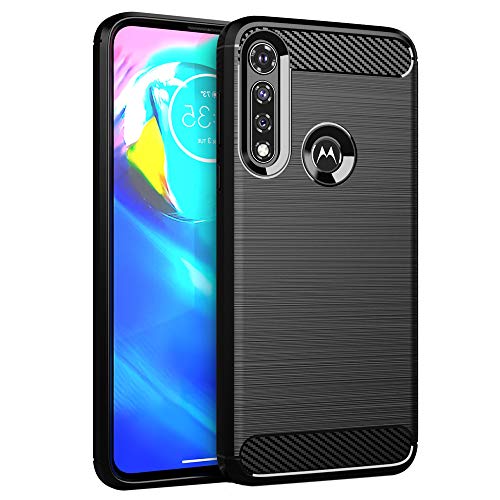 KEEPCA for Moto G Power 2020 Slim Phone Case Thin Soft Silicone TPU Anti-Scratch Shockproof Raised Protective Cases Cover for Motorola G Power 2020 Brushed Black