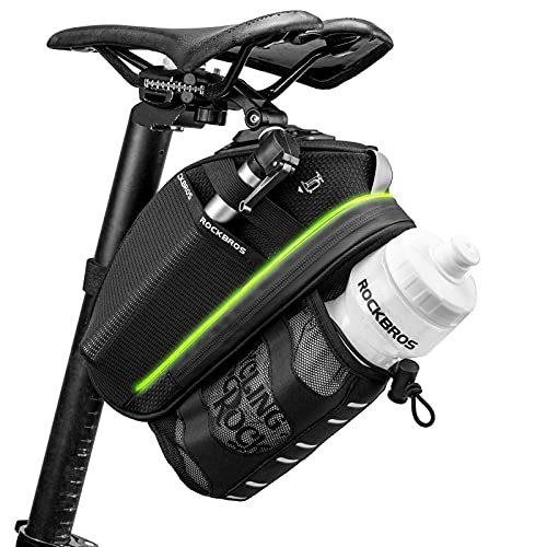 Sacoche de selle vélo VTT sacoche de cadre noire avec porte bouteille
