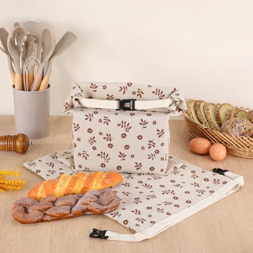 Bolsas de algodón y cera de abeja premium con cierre hermético para panadería 6