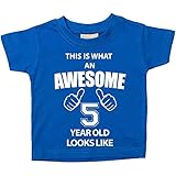 60 second makeover limited this is what an awesome 5 year old looks like blue tshirt baby kids disponibile nelle taglie da 0 a 6 mesi a 14-15 anni