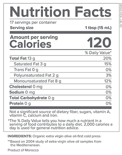 Gundry Md ® Organic Extra Virgin First Cold Press Moroccan Polyphenol Rich Olive Oil thumb #1