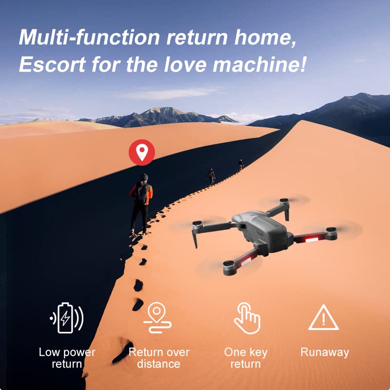 Drone with Camera for Adults 2K, GPS Drone with Brushless Motor, FPV Foldable Quadcopter for Kids Beginners, 5G WIFI Transmission, Auto Return, Follow Me, Altitude Hold,30 Mins Flight Time,2 Batteries - Image 4