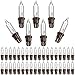 Mudder 200 Pieces 2.5V Replacement Christmas Tree Light Bulbs 50/100/150/200 Count Mini Incandescent Wire String Light Replacement Bulbs for Xmas Tree Decoration (Brown Base with Warm White Bulb)