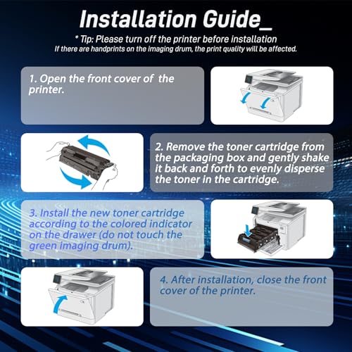 Image of 206A Toner Cartridges 4 Pack Replacement for HP 206A W2110A W2111A Toner | Compatible for HP Color Laser Pro MFP M283fdw M283cdw M283fdn M282nw Series Printer,W2113A W2112A,Black Cyan Yellow Magenta